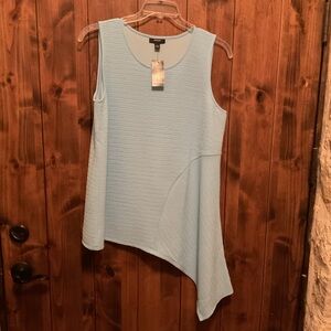 Alfani Asymmetrical Sleeveless Blue Tunic